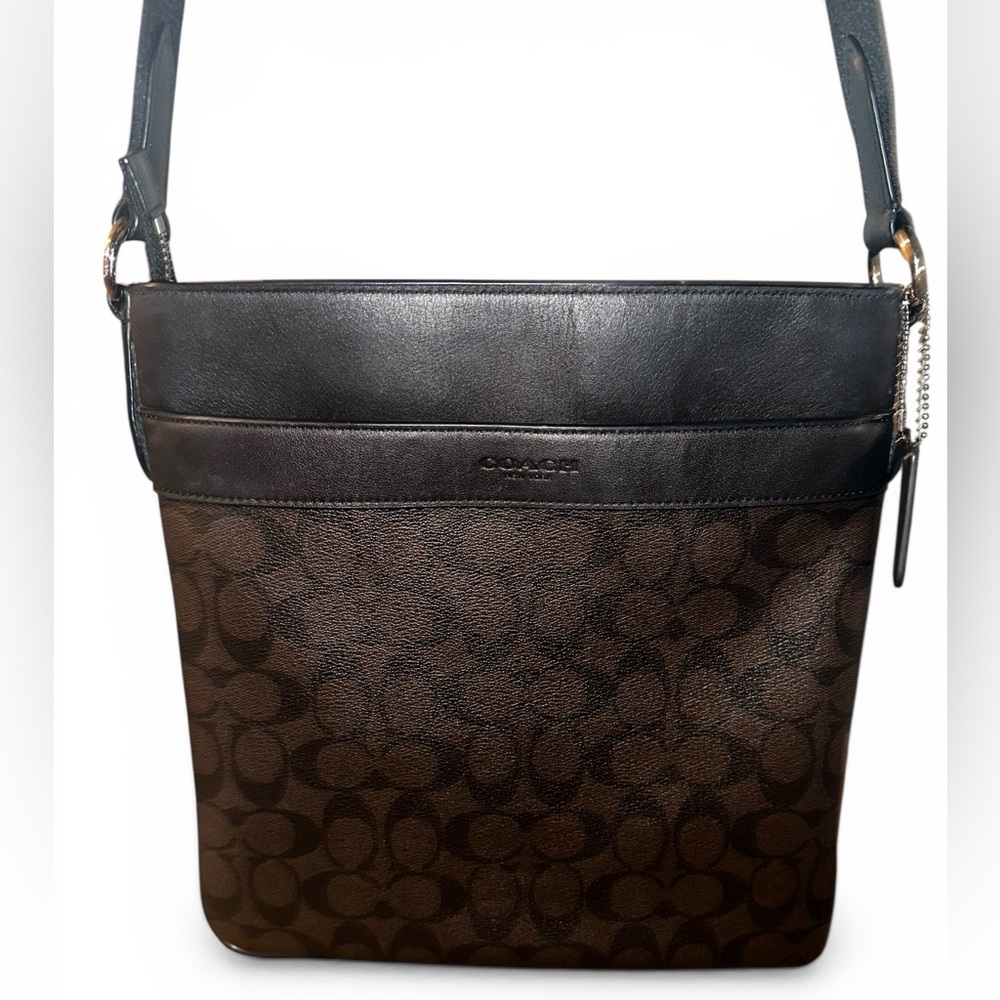Coach Charles Signature/Black Monogram Crossbody - Picture 2 of 8